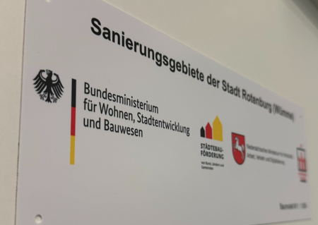 Modell Städtebauförderung Schild