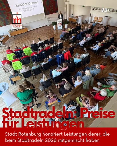Volle Stuhlreihen im Rathaus zur Preisverleihung des Stadtradelns