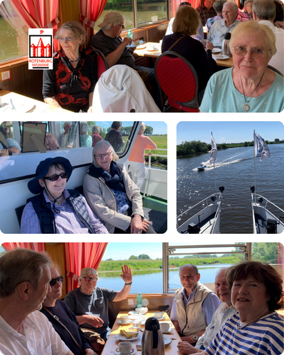 Gruppenfotos und Weserblick von der Aller-Weser-Tour